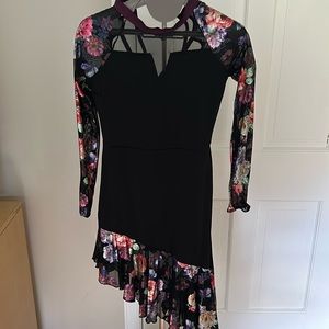 Black and flower contemporary costume